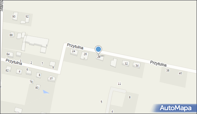 Jarużyn, Przytulna, 28, mapa Jarużyn