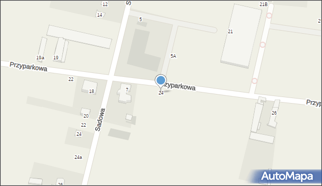 Jawczyce, Przyparkowa, 24, mapa Jawczyce