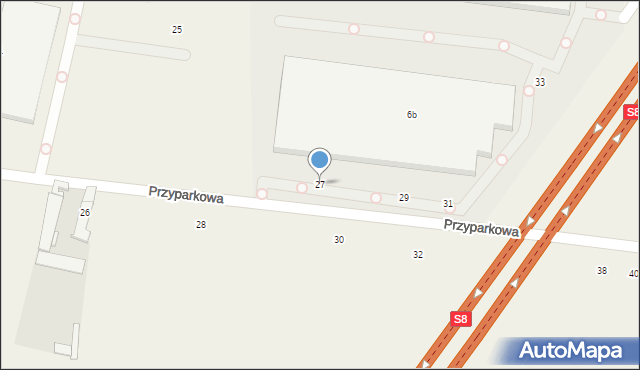 Jawczyce, Przyparkowa, 27, mapa Jawczyce
