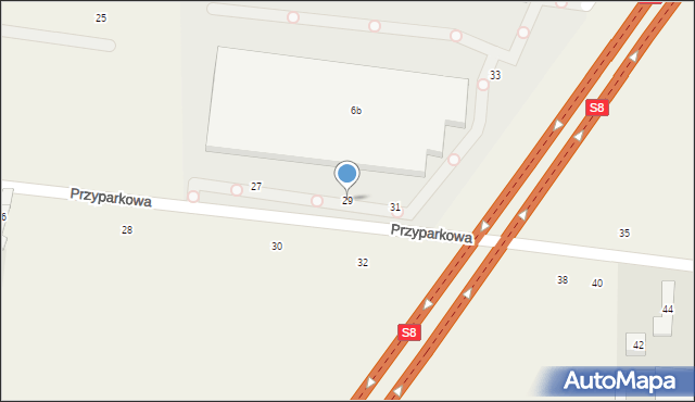 Jawczyce, Przyparkowa, 29, mapa Jawczyce