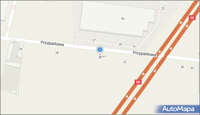 Jawczyce, Przyparkowa, 30, mapa Jawczyce