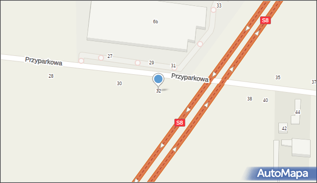 Jawczyce, Przyparkowa, 32, mapa Jawczyce