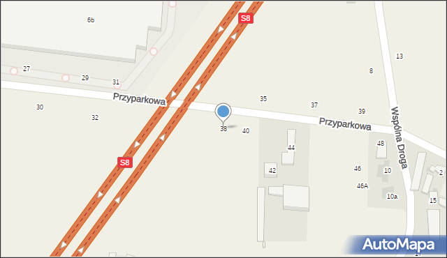 Jawczyce, Przyparkowa, 38, mapa Jawczyce