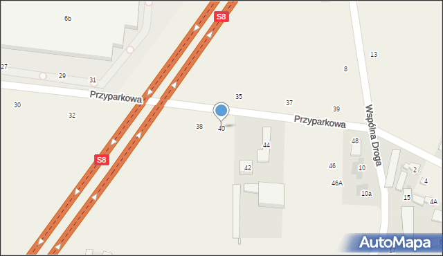 Jawczyce, Przyparkowa, 40, mapa Jawczyce