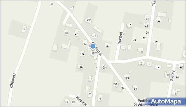 Jawiszowice, Przeczna, 46, mapa Jawiszowice