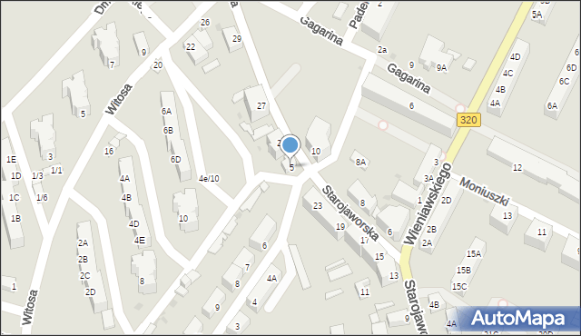 Jawor, Prosta, 5, mapa Jawor