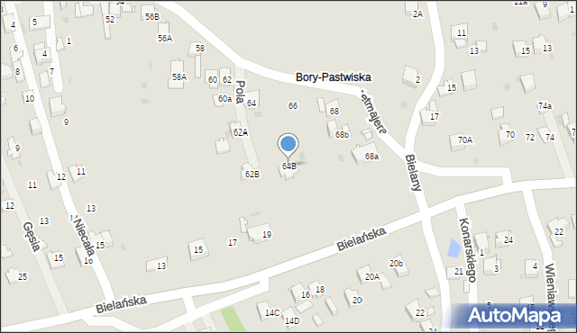 Jaworzno, Przerwy-Tetmajera Kazimierza, 64B, mapa Jaworzno