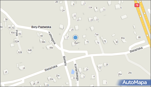 Jaworzno, Przerwy-Tetmajera Kazimierza, 70A, mapa Jaworzno