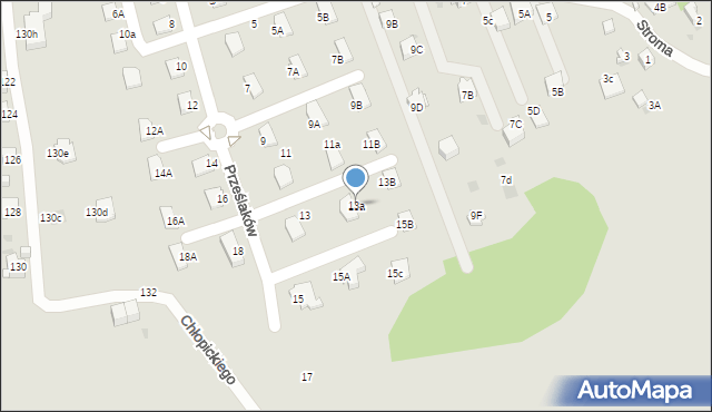 Jaworzno, Prześlaków Heleny i Jana, 13a, mapa Jaworzno