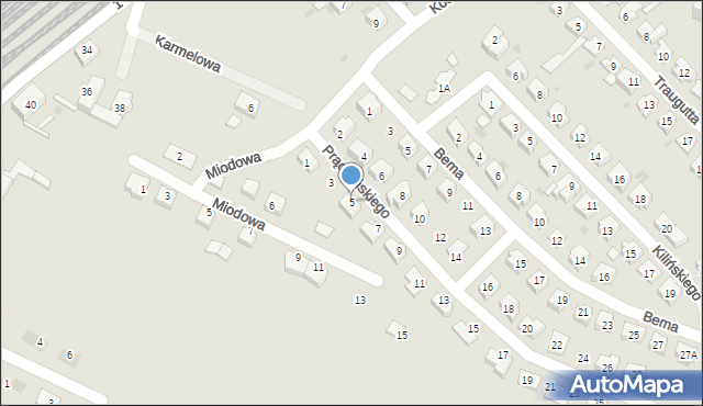 Jaworzyna Śląska, Prądzyńskiego Ignacego, gen., 5, mapa Jaworzyna Śląska