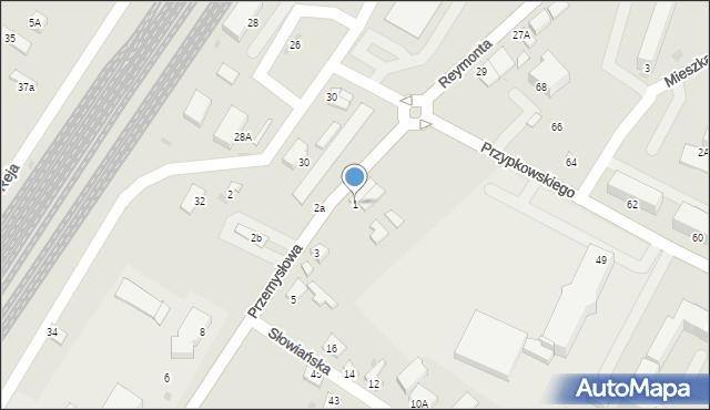 Jędrzejów, Przemysłowa, 1, mapa Jędrzejów
