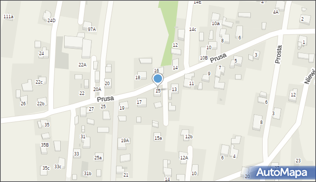 Jejkowice, Prusa Franciszka, 15, mapa Jejkowice