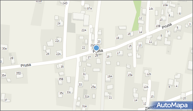 Jejkowice, Prusa Franciszka, 25, mapa Jejkowice