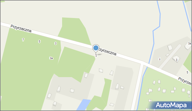 Jeziórko, Przyrzeczna, 1, mapa Jeziórko