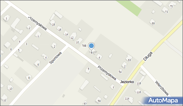 Jeziorko, Przemysłowa, 6, mapa Jeziorko