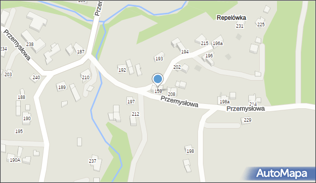 Jordanów, Przemysłowa, 159, mapa Jordanów