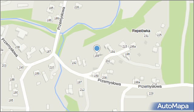 Jordanów, Przemysłowa, 193, mapa Jordanów