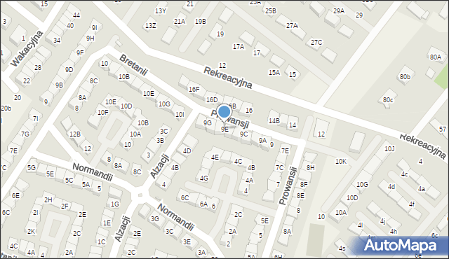 Józefosław, Prowansji, 9E, mapa Józefosław