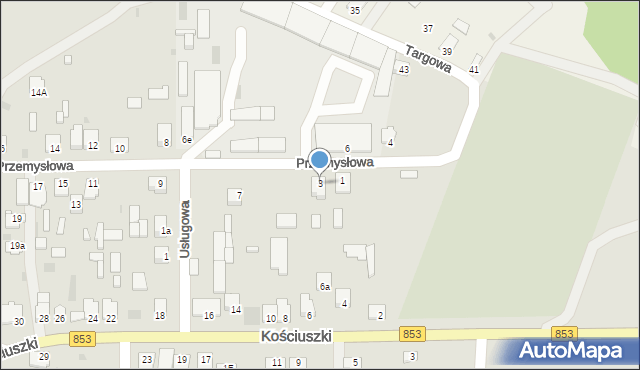 Józefów, Przemysłowa, 3, mapa Józefów