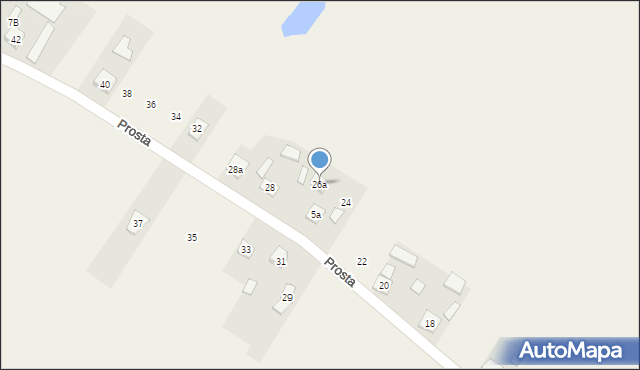 Julianów, Prosta, 26a, mapa Julianów