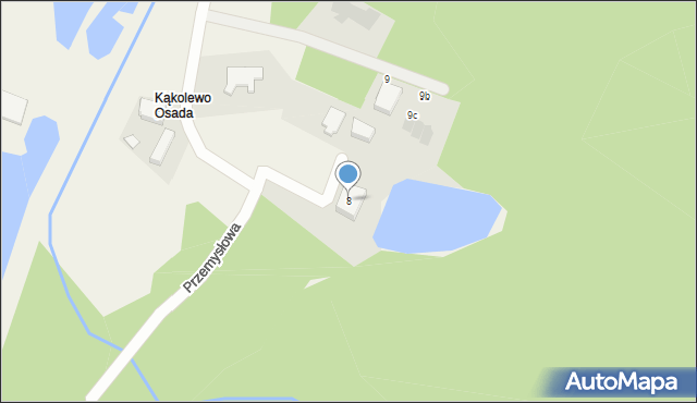 Kąkolewo, Przemysłowa, 8, mapa Kąkolewo