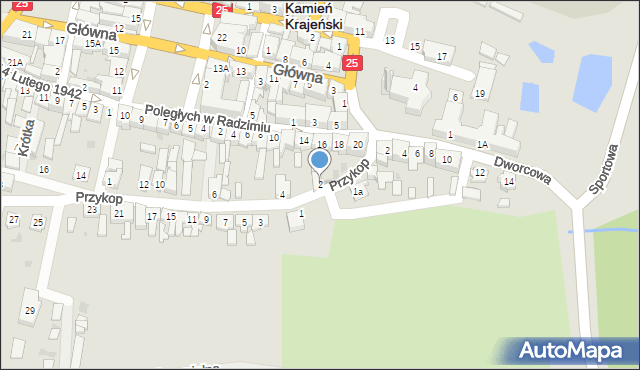 Kamień Krajeński, Przykop, 2, mapa Kamień Krajeński