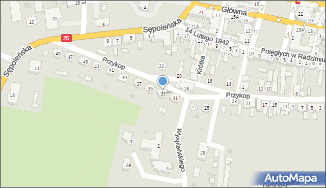 Kamień Krajeński, Przykop, 33, mapa Kamień Krajeński