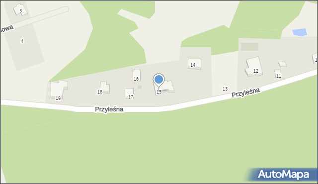 Karczemki, Przyleśna, 15, mapa Karczemki