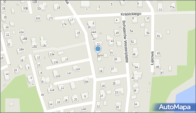 Kartuzy, Prokowska, 20, mapa Kartuzy