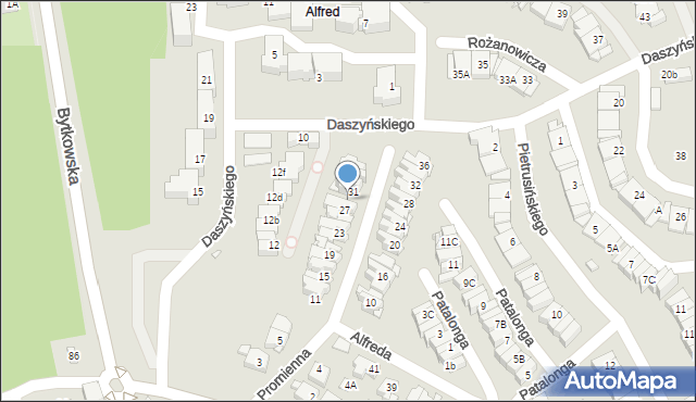 Katowice, Promienna, 29, mapa Katowic