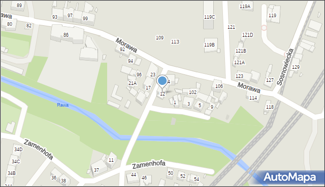 Katowice, Przelotowa, 12, mapa Katowic