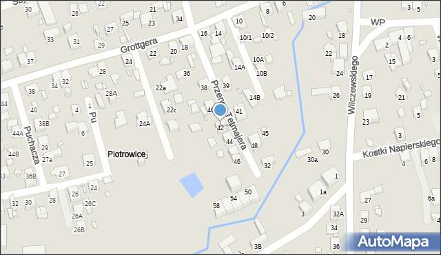 Katowice, Przerwy-Tetmajera Kazimierza, 42, mapa Katowic