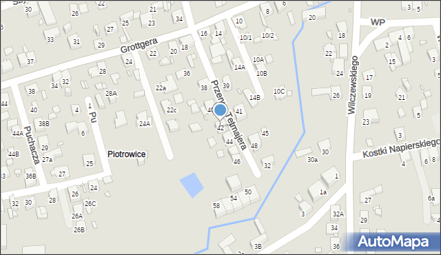 Katowice, Przerwy-Tetmajera Kazimierza, 42, mapa Katowic