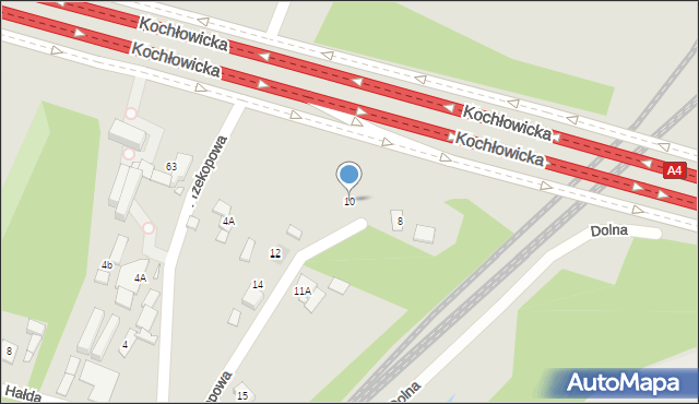 Katowice, Przekopowa, 10, mapa Katowic