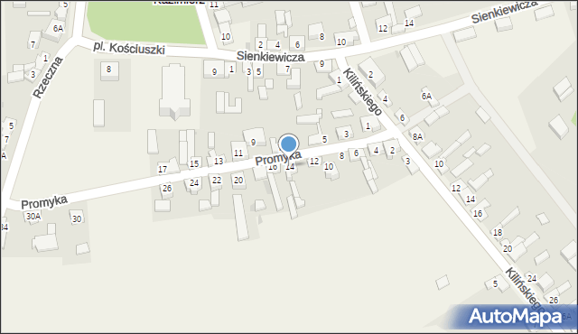 Kazimierz, Promyka, 14, mapa Kazimierz