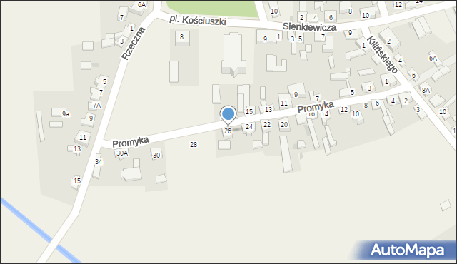 Kazimierz, Promyka, 26, mapa Kazimierz