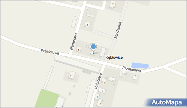 Kębłowice, Przelotowa, 6, mapa Kębłowice