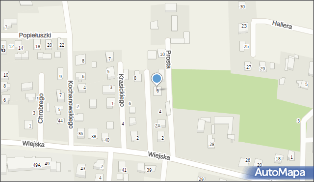 Kębłowo, Prosta, 6, mapa Kębłowo