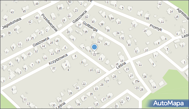 Kędzierzyn-Koźle, Przedwiośnie, 11, mapa Kędzierzyna-Koźle