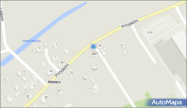 Kędzierzyn-Koźle, Przyjaźni, 49A, mapa Kędzierzyna-Koźle