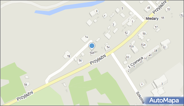 Kędzierzyn-Koźle, Przyjaźni, 54A, mapa Kędzierzyna-Koźle