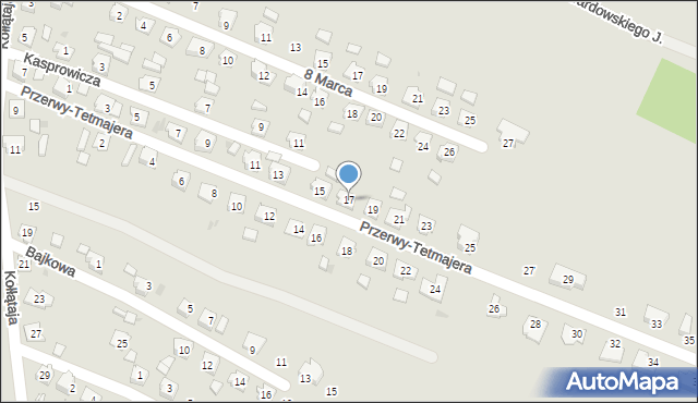 Kędzierzyn-Koźle, Przerwy-Tetmajera Kazimierza, 17, mapa Kędzierzyna-Koźle
