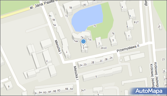 Kędzierzyn-Koźle, Przemysława II, 1, mapa Kędzierzyna-Koźle