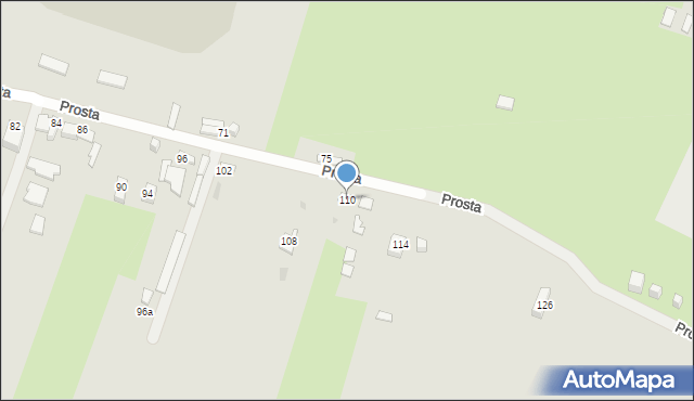Kielce, Prosta, 110, mapa Kielc