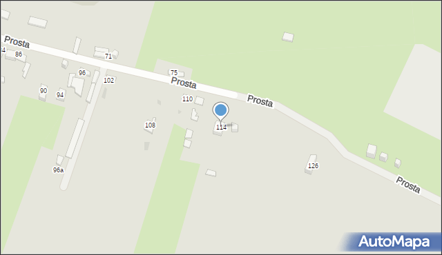 Kielce, Prosta, 114, mapa Kielc