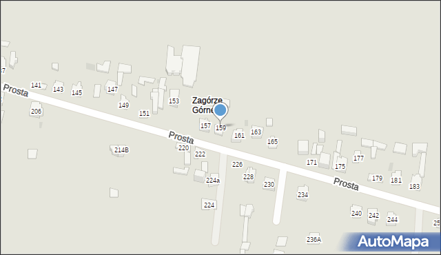 Kielce, Prosta, 159, mapa Kielc