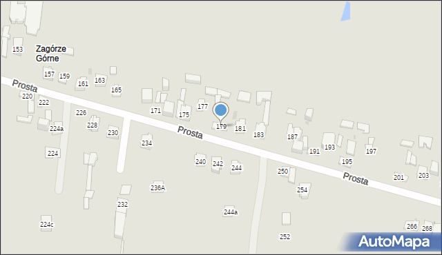 Kielce, Prosta, 179, mapa Kielc