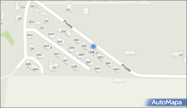 Kielce, Prosta, 288F, mapa Kielc