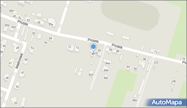 Kielce, Prosta, 80, mapa Kielc