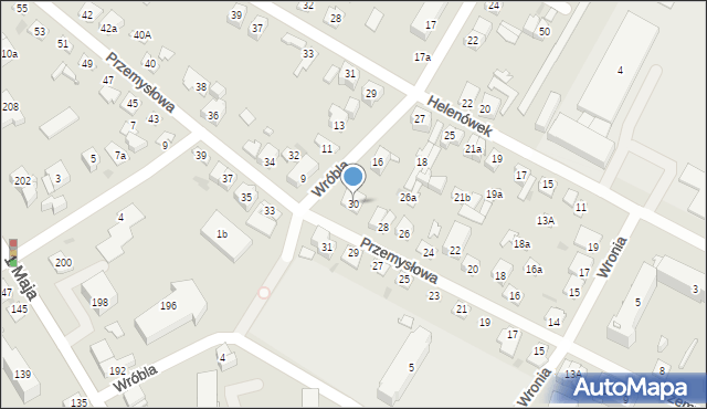 Kielce, Przemysłowa, 30, mapa Kielc